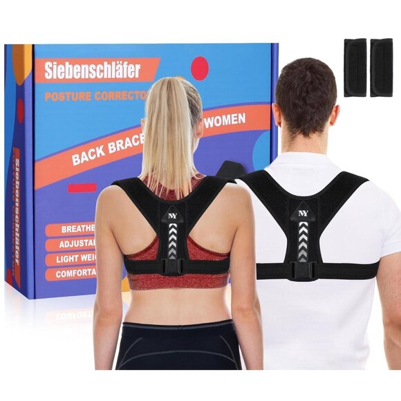 Posture Corrector Upper Back Brace Neck Shoulder Back Support Brace Pain Relief - Picture 3 of 6